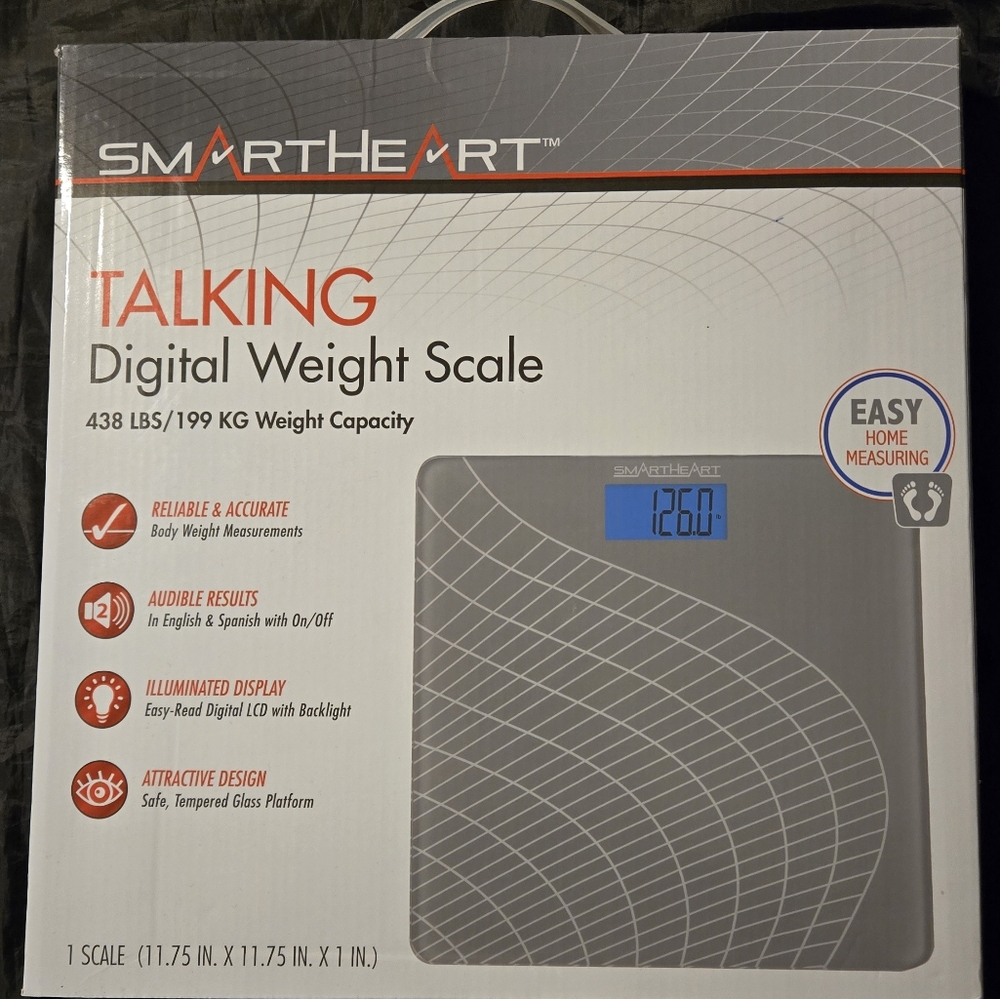 Talking digital bathroom scale